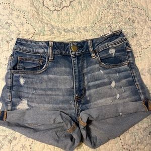 American Eagle High Rise jean shorts